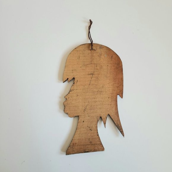 African Wooden Hand Carved Man Head with Fish. - Picture 4 of 4